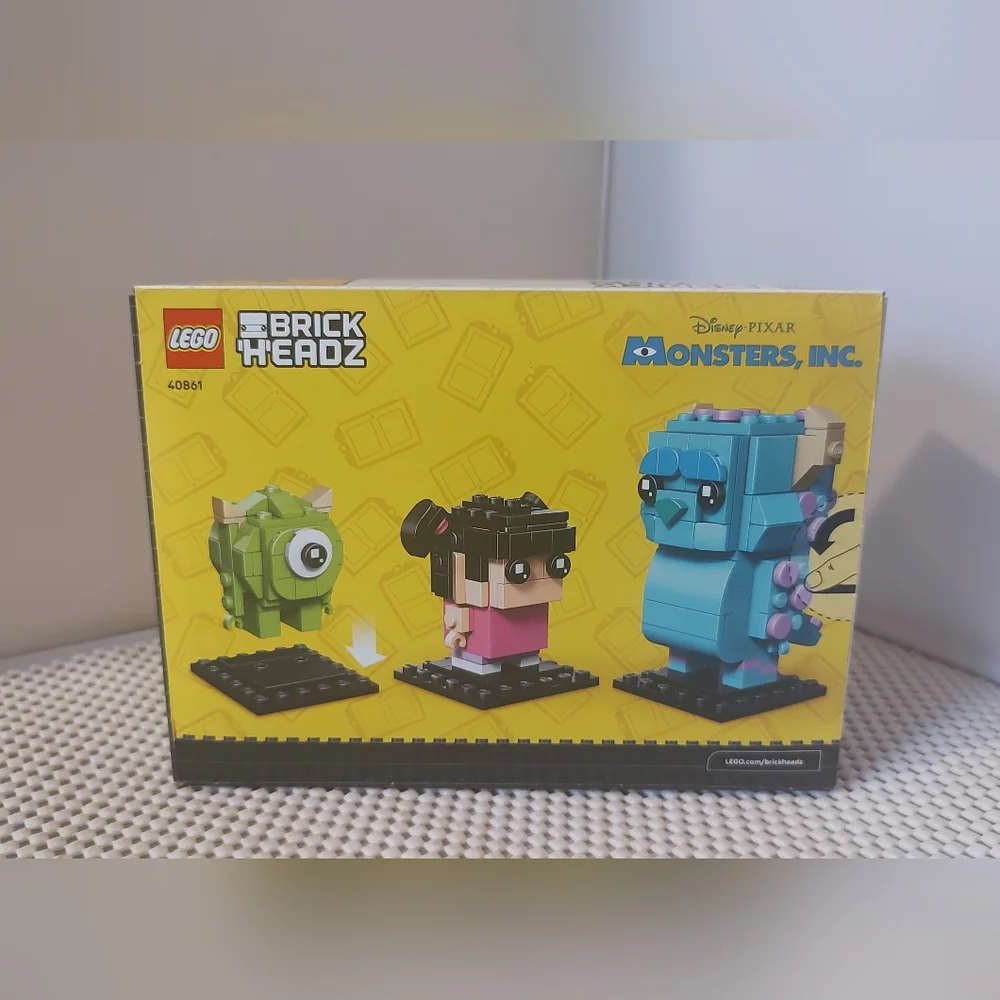 Lego 40861 Sulley, Mike & Boo Figures Monsters Inc Brick Headz NWT Building Toy